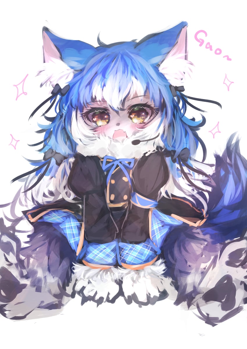 dire wolf (kemono friends and 1 more) drawn by maki_gamin