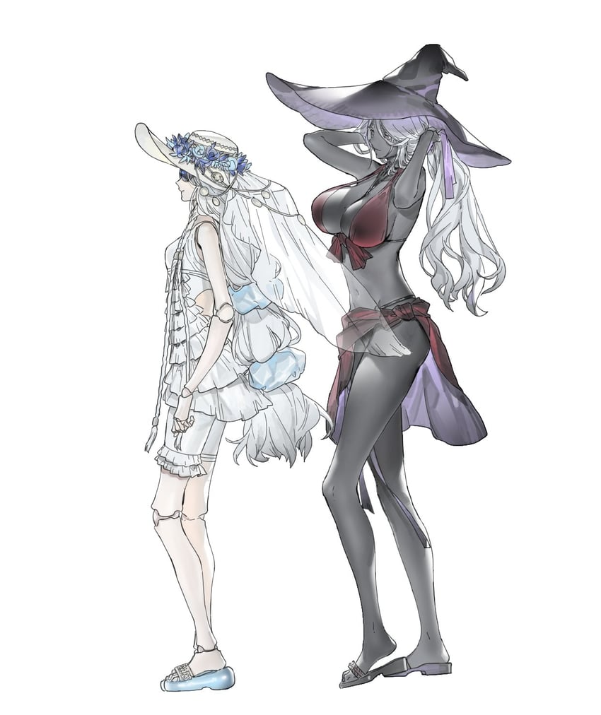 recluse and revenant (elden ring and 1 more) drawn by riio