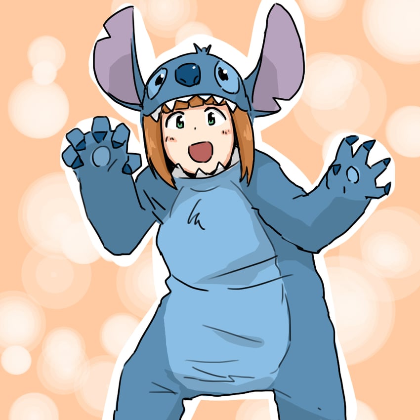takatsuki yayoi and stitch (idolmaster and 1 more) drawn by annko