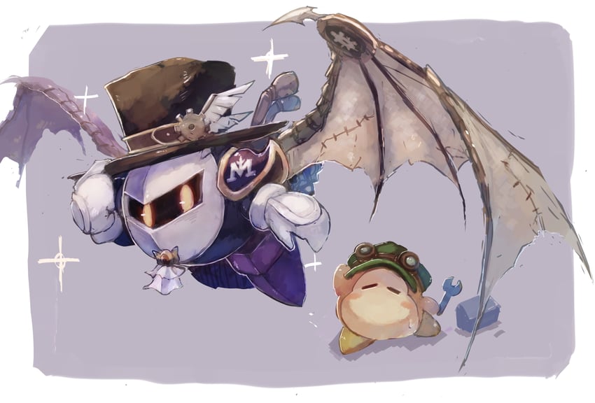 meta knight and waddle dee (kirby and 1 more) drawn by shiburingaru
