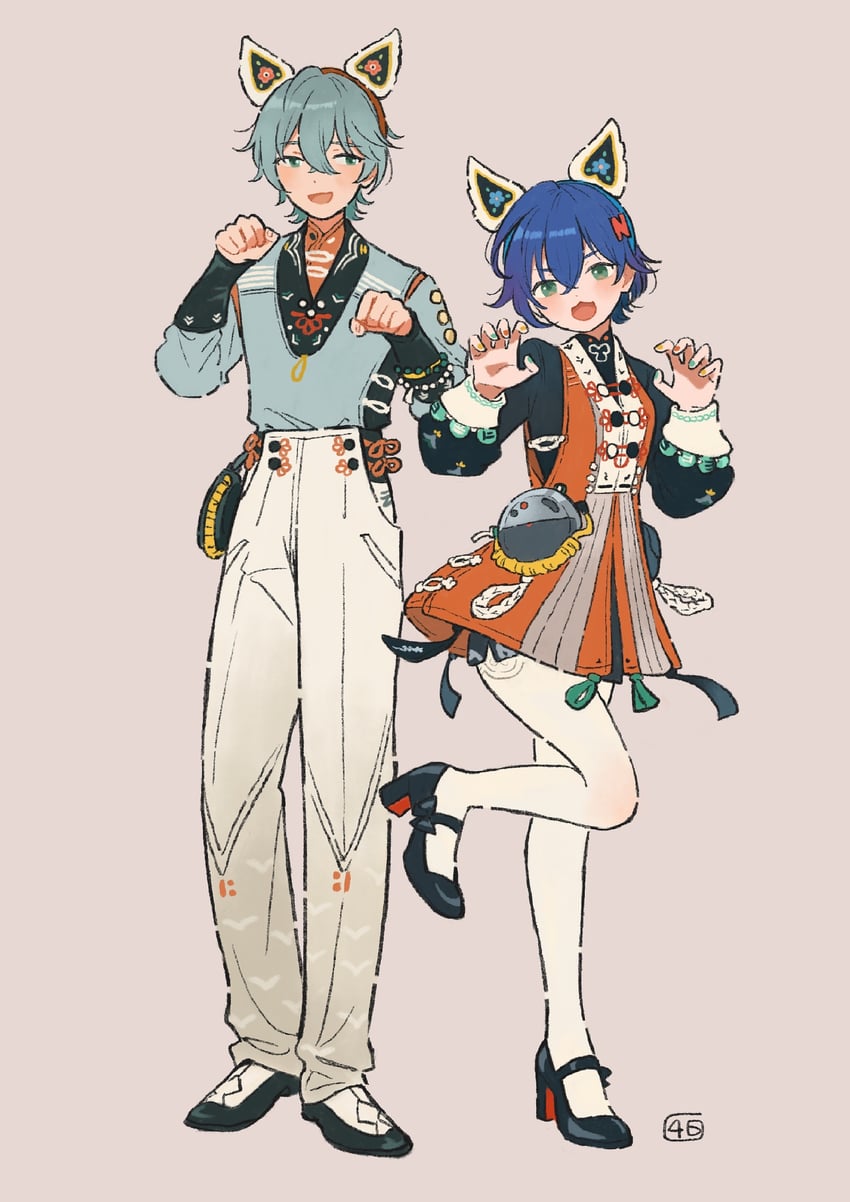 belle and wise (zenless zone zero) drawn by shiro_chan46