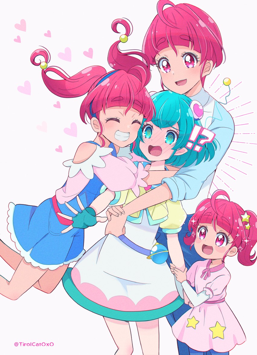 hagoromo lala and hoshina hikaru (precure and 1 more) drawn by juugoya_neko