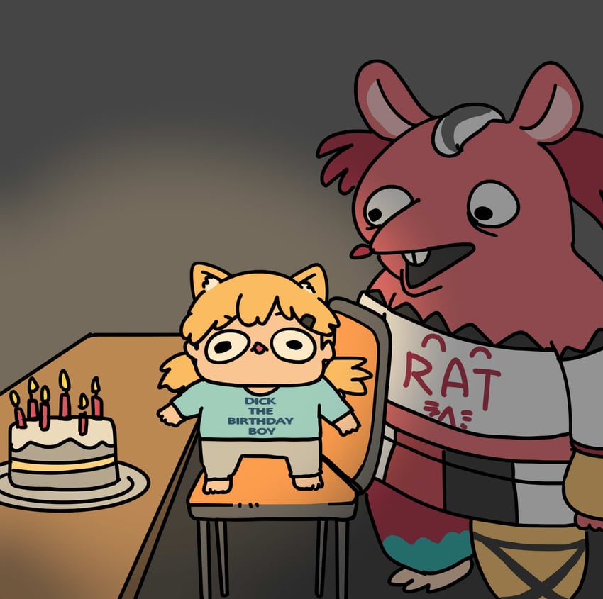hakos baelz, idw, and billy bob brockali (hololive and 4 more) drawn by afei_(sfma3248)