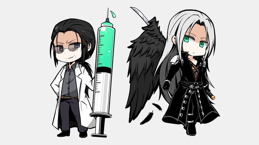 sephiroth and professor houjou (final fantasy and 2 more) drawn by nanao_(zonzonsh)