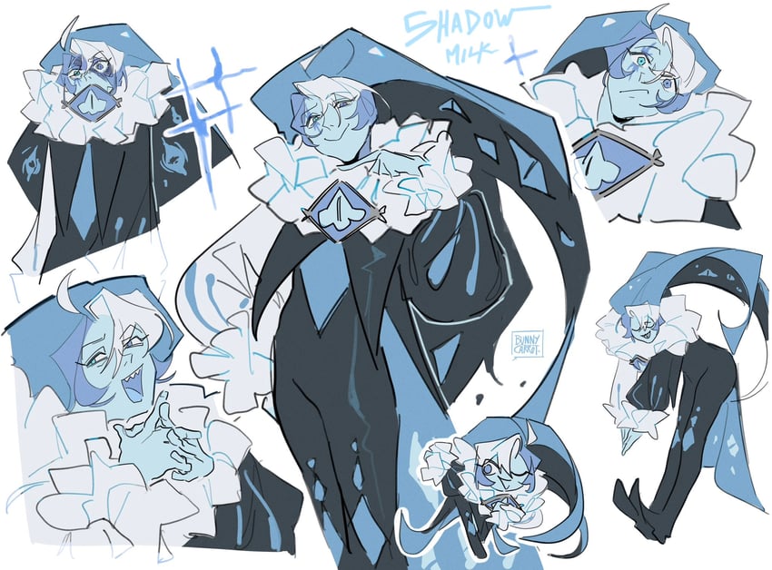 shadow milk cookie (cookie run and 1 more) drawn by milktea543