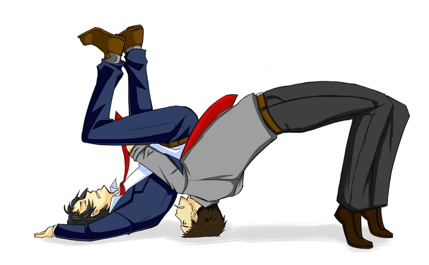 adachi tooru and doujima ryoutarou (persona and 1 more) drawn by aetitus