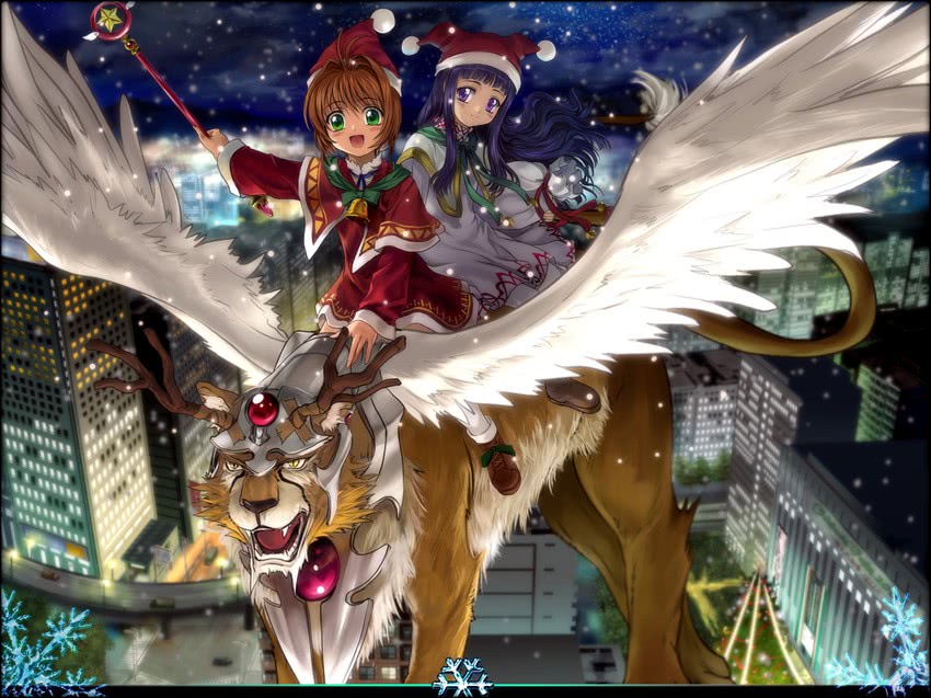 kinomoto sakura, kero, daidouji tomoyo, and kerberos (cardcaptor sakura) drawn by mutsuki_(moonknives)