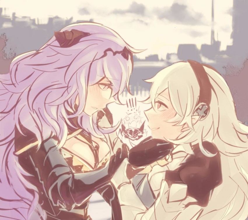 female corrin, camilla, and leo (fire emblem and 1 more) drawn by vento