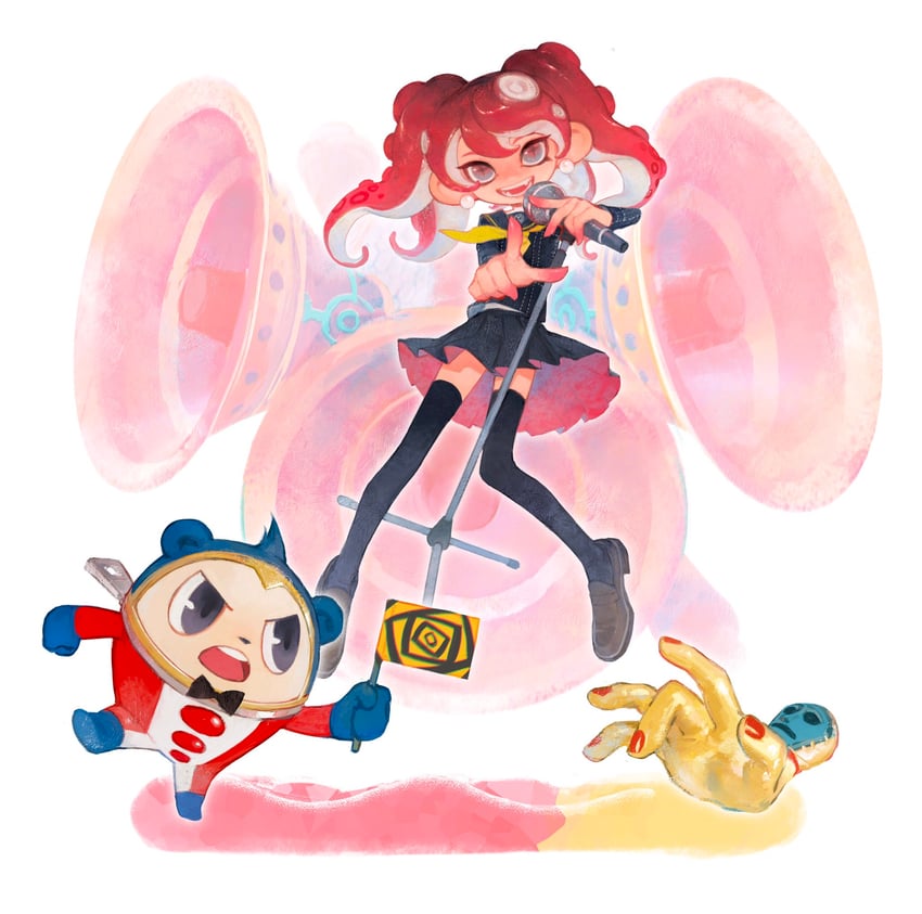kujikawa rise and kuma (persona and 2 more) drawn by creamyghost