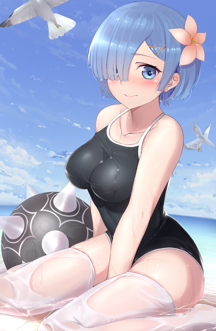 rem (re:zero kara hajimeru isekai seikatsu) drawn by lanzi_(415460661)