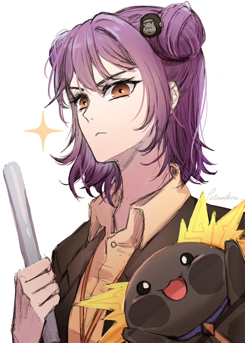 axelotl and gorimane (holostars and 1 more) drawn by potamikouu