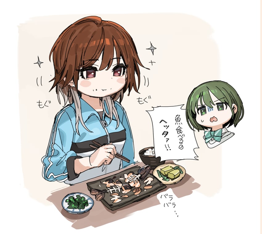 nanakusa nichika and aketa mikoto (idolmaster and 1 more) drawn by spawnfoxy