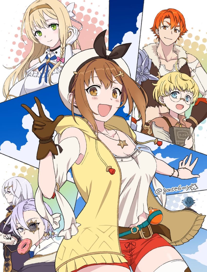 reisalin stout, klaudia valentz, lila decyrus, lent marslink, tao mongarten, and 2 more (atelier and 2 more) drawn by hari_(gorse6my)