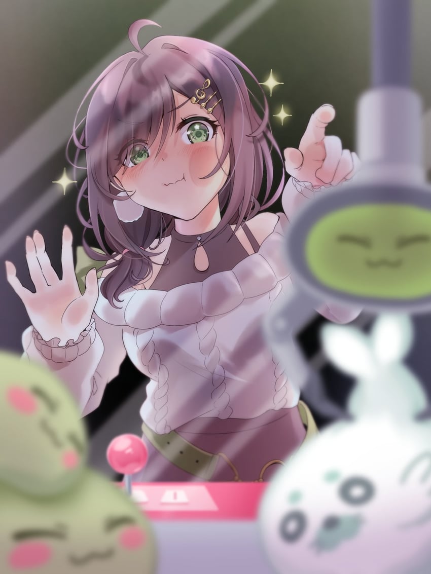 miori celesta and mogu (indie virtual youtuber) drawn by shifo_514