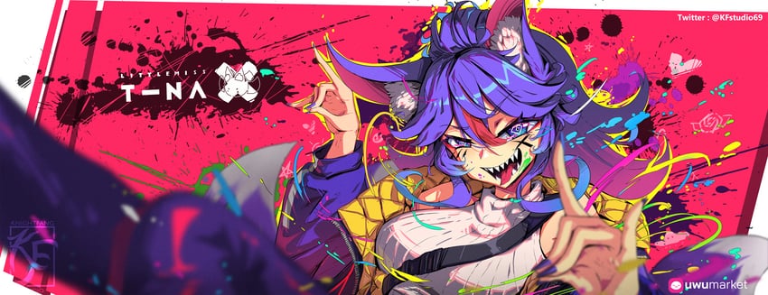 aoi(littlemisstina) (indie virtual youtuber) drawn by knightfang