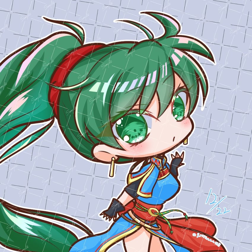 lyn (fire emblem and 1 more) drawn by griffonmask11