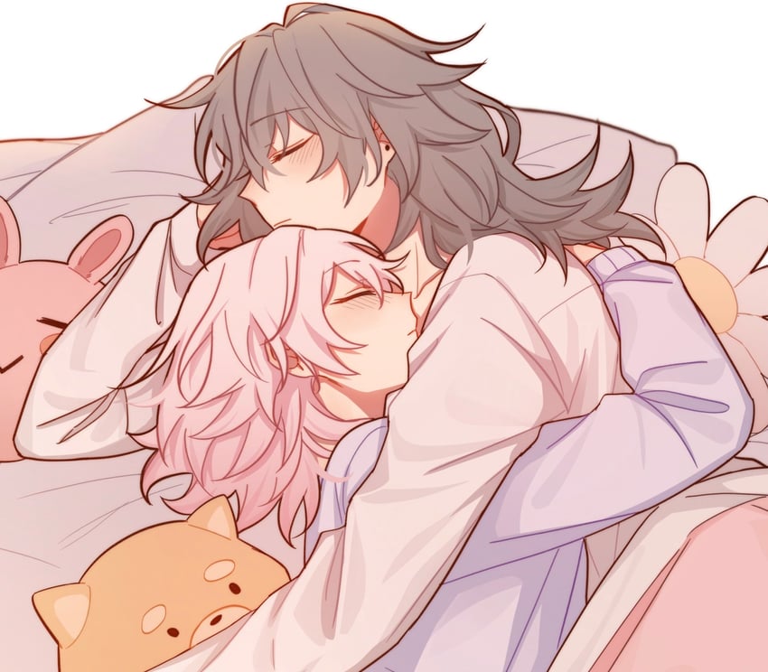 trailblazer, stelle, and march 7th (honkai and 1 more) drawn by riejiu