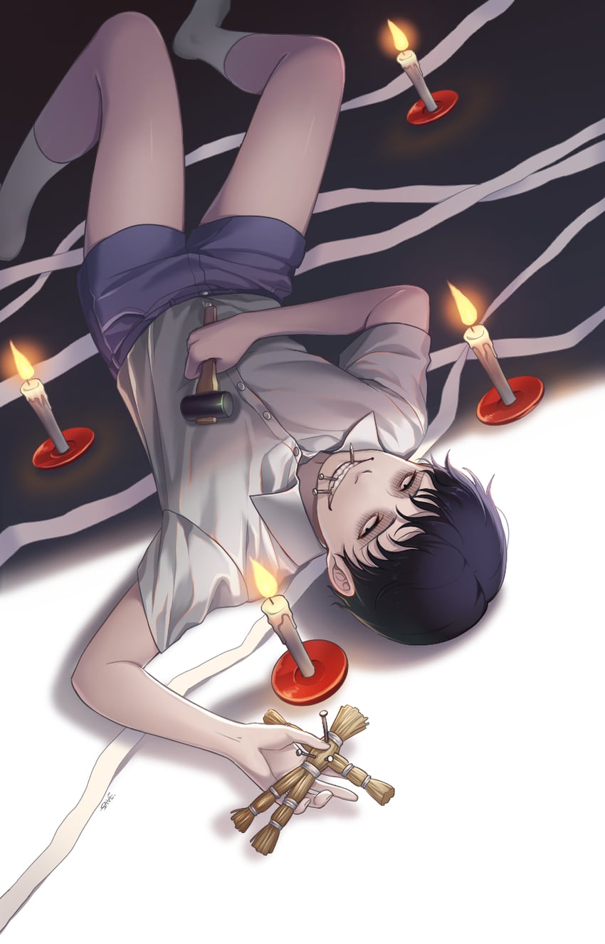 tsujii souichi (junji ito collection and 1 more) drawn by save_(naita_aooni)