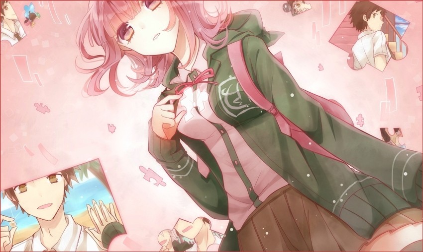 nanami chiaki, komaeda nagito, and hinata hajime (danganronpa and 1 more) drawn by yae_(yae_ringo)