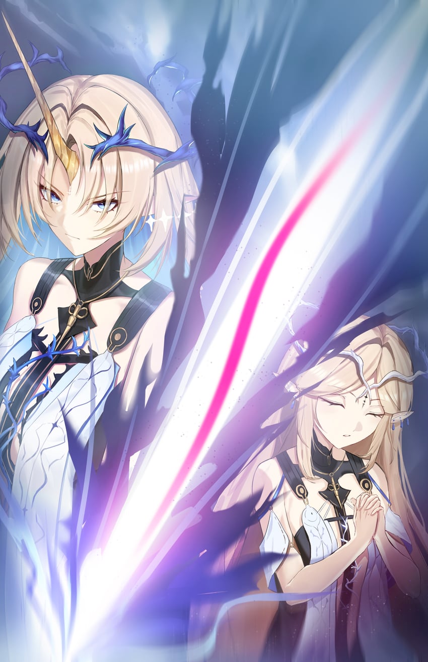 cartethyia and fleurdelys (wuthering waves) drawn by qishier_shi_ya_tuo