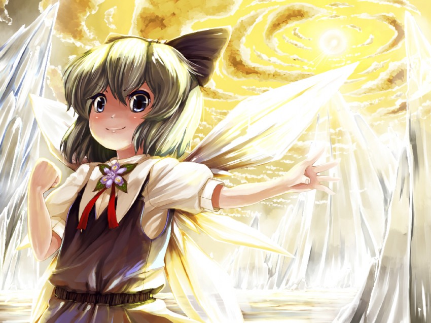 cirno (touhou) drawn by sakimori_dan