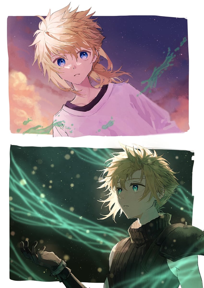 cloud strife (final fantasy and 2 more) drawn by sinota_ke