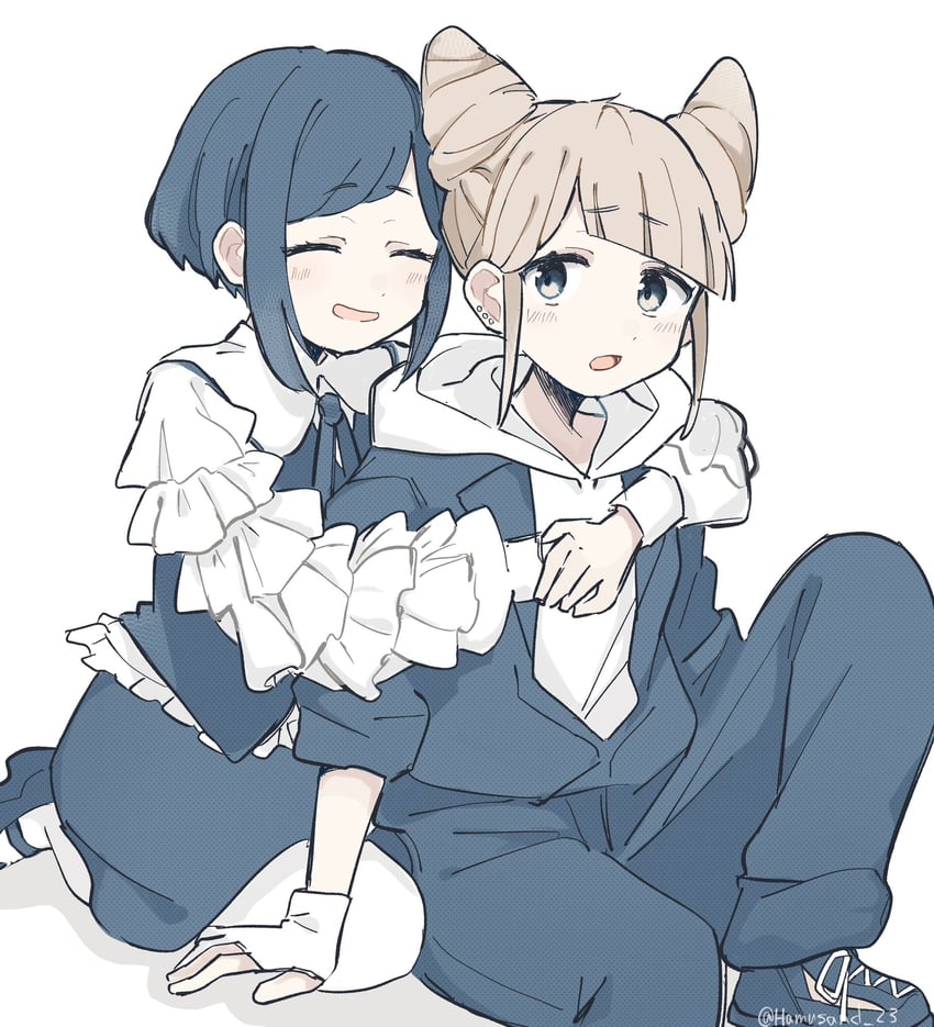 fukurai azami and tomarigi yasumi (toshi densetsu kaitai center) drawn by hamu_(hamusand)