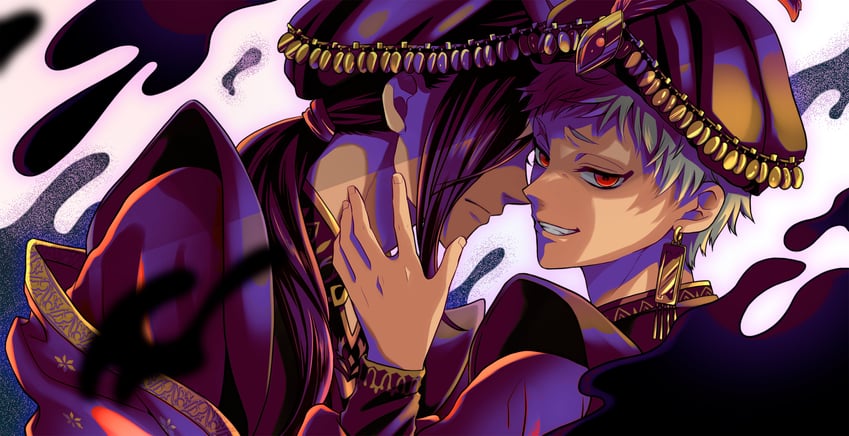 jamil viper and kalim al-asim (twisted wonderland) drawn by kumaru_ayaka