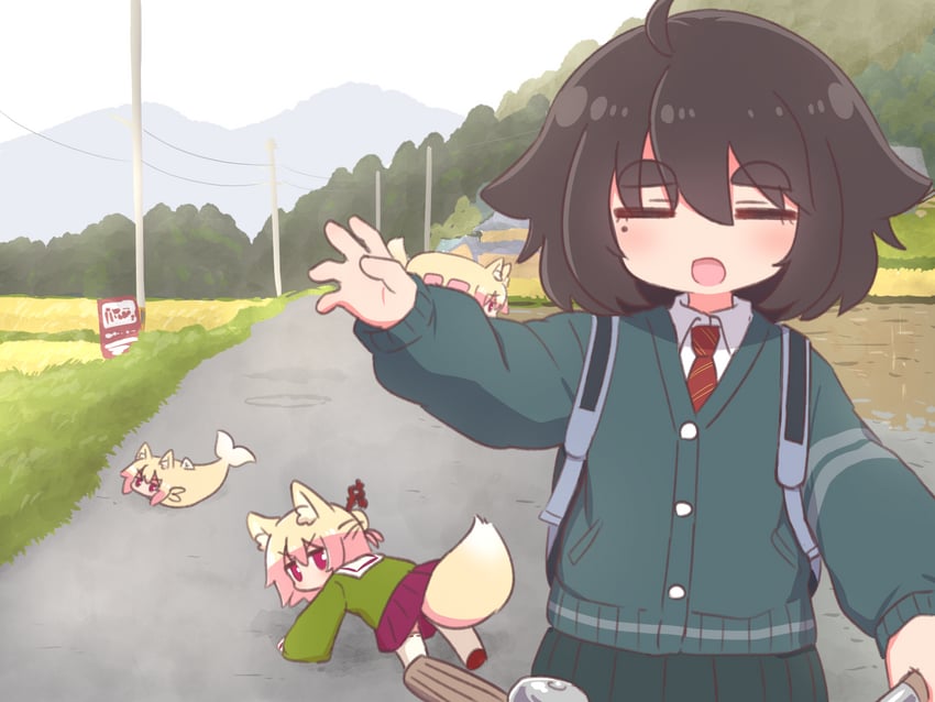 naga u-chan and kemomimi-chan (original) drawn by naga_u