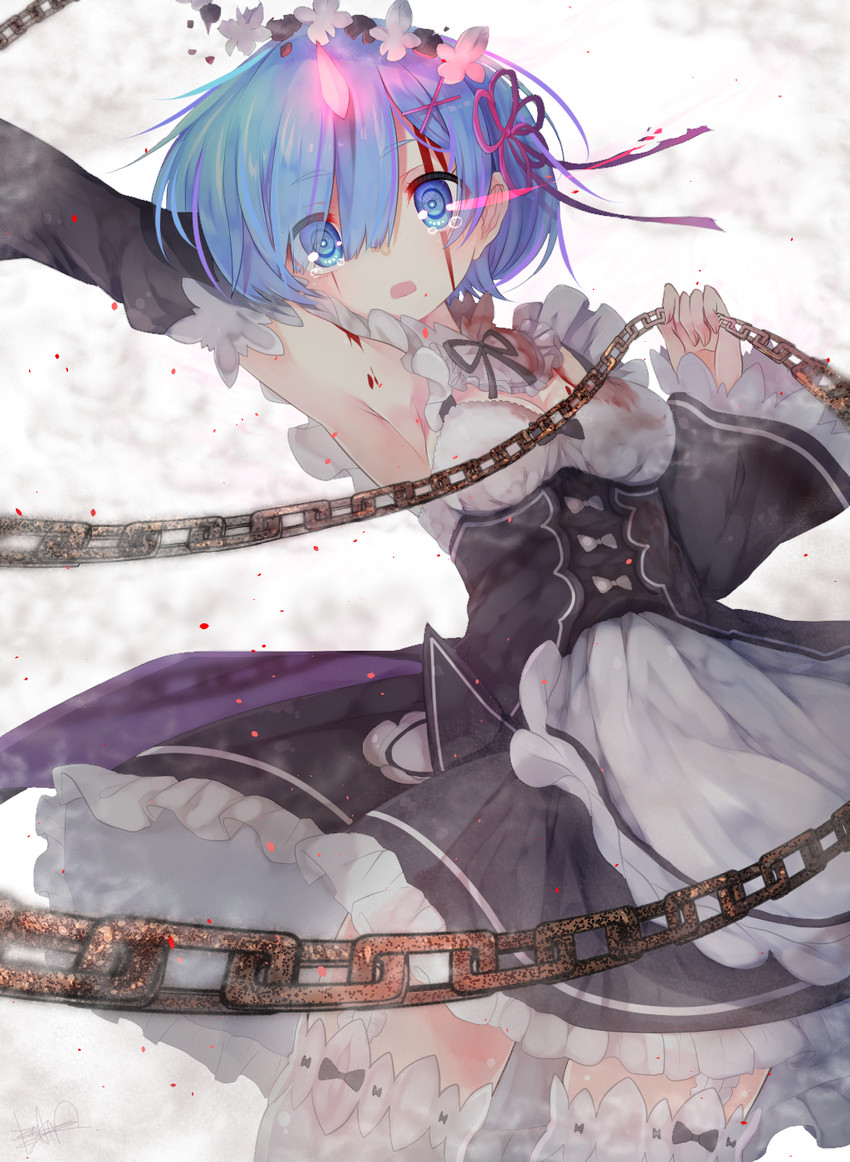 rem (re:zero kara hajimeru isekai seikatsu) drawn by zuzi_sotusko
