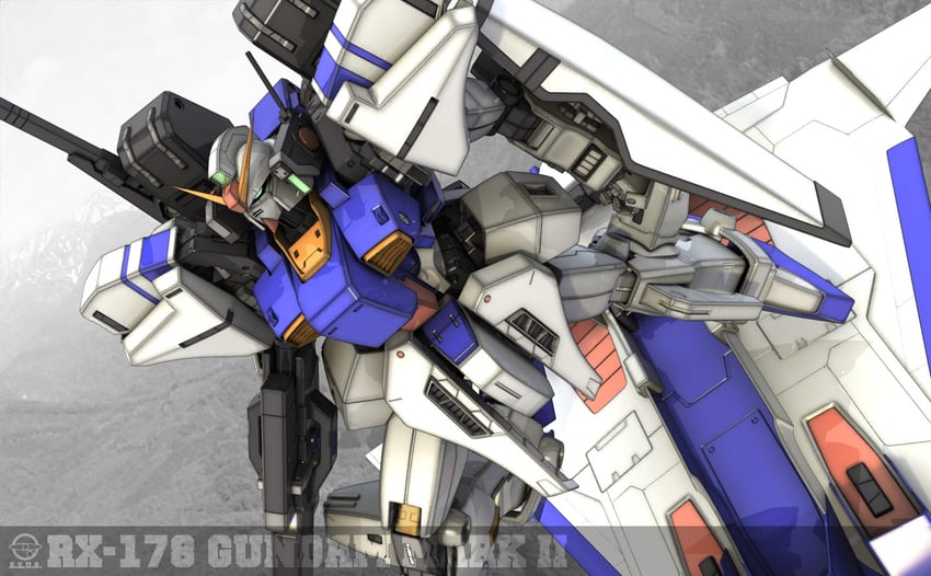 gundam mk ii (original and 2 more) drawn by g-db