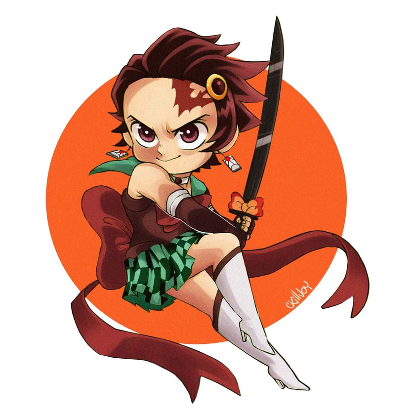 kamado tanjirou (bishoujo senshi sailor moon and 1 more) drawn by mica_(c_killjoy)