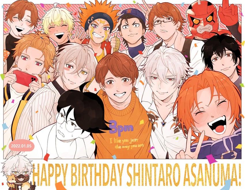 nakigitsune, tsukinaga leo, nakigitsune's fox, murata ugetsu, crow hogan, and 8 more (yu-gi-oh! and 12 more) drawn by yu_(yuririnta)