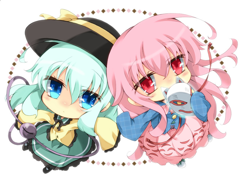 komeiji koishi and hata no kokoro (touhou) drawn by milkpanda