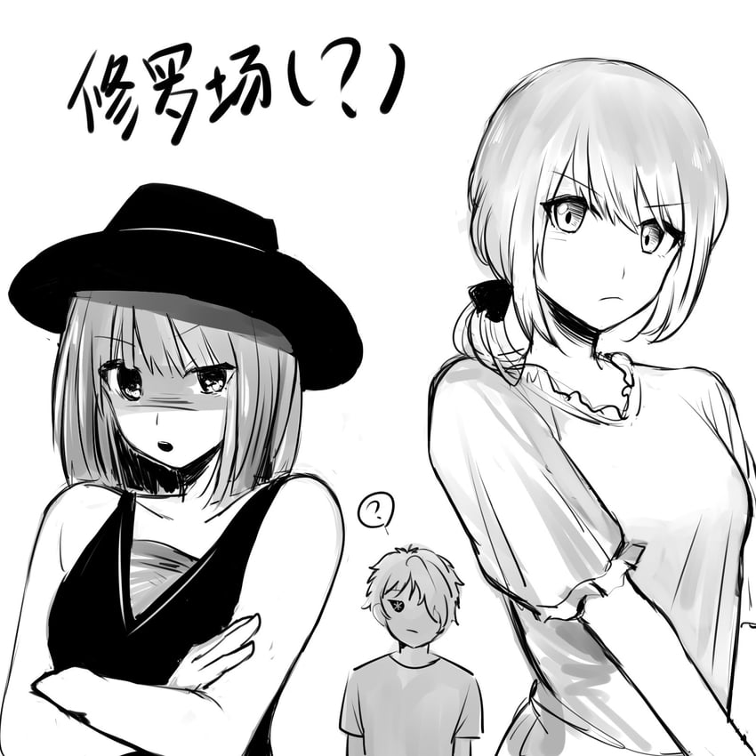 arima kana, hoshino aquamarine, and kurokawa akane (oshi no ko) drawn by sankin_(_sankin510)