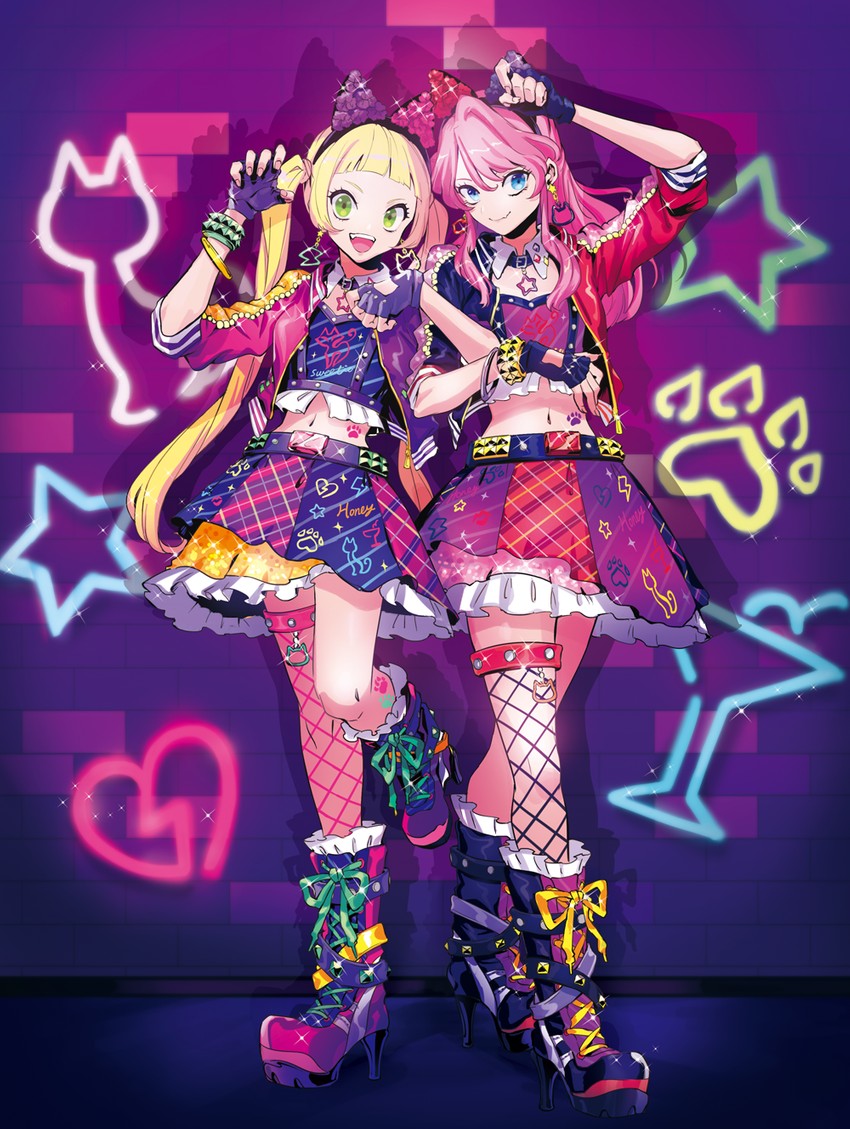 hinata ema and chono maika (aikatsu! and 1 more) drawn by puppeteer7777
