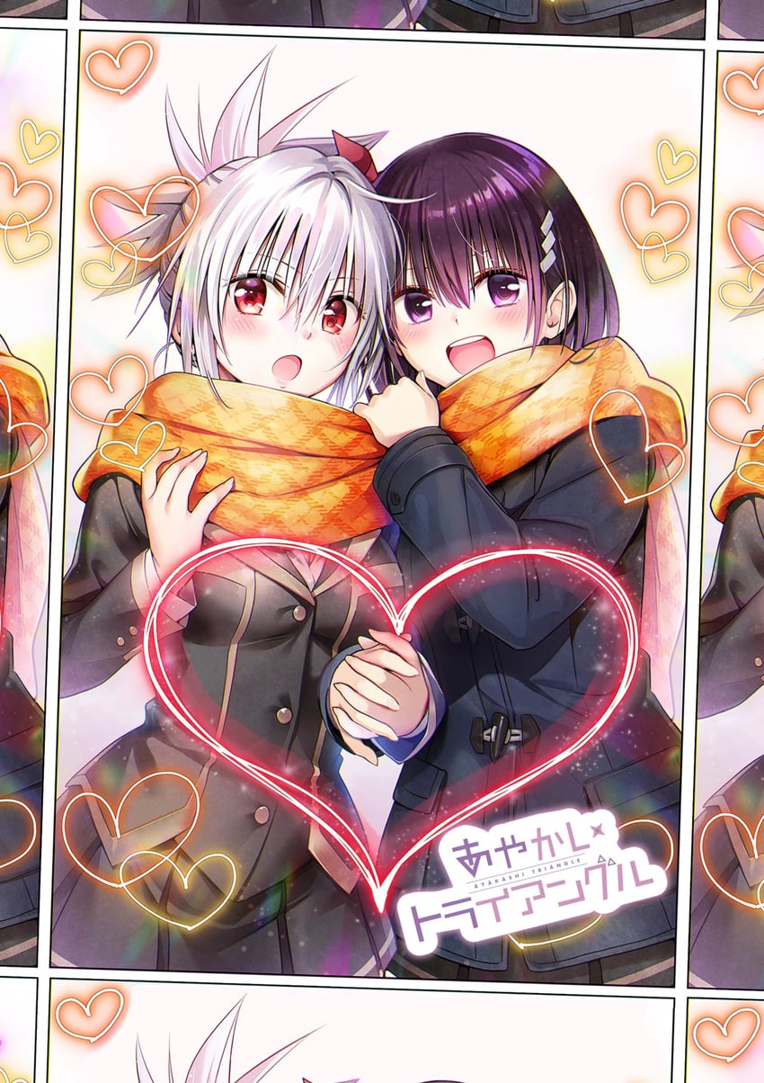 kazamaki matsuri and kanade suzu (ayakashi triangle) drawn by momocchi18 and yabuki_kentarou