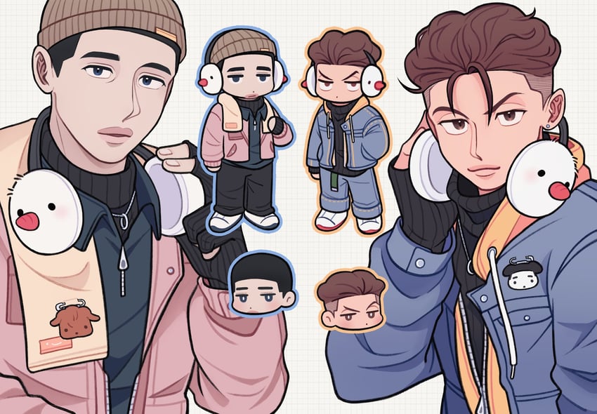 miyagi ryouta and fukatsu kazunari (slam dunk) drawn by dunk_desu47