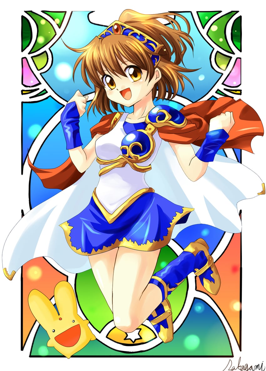 arle nadja and carbuncle (puyopuyo and 1 more) drawn by sakagami_yuura