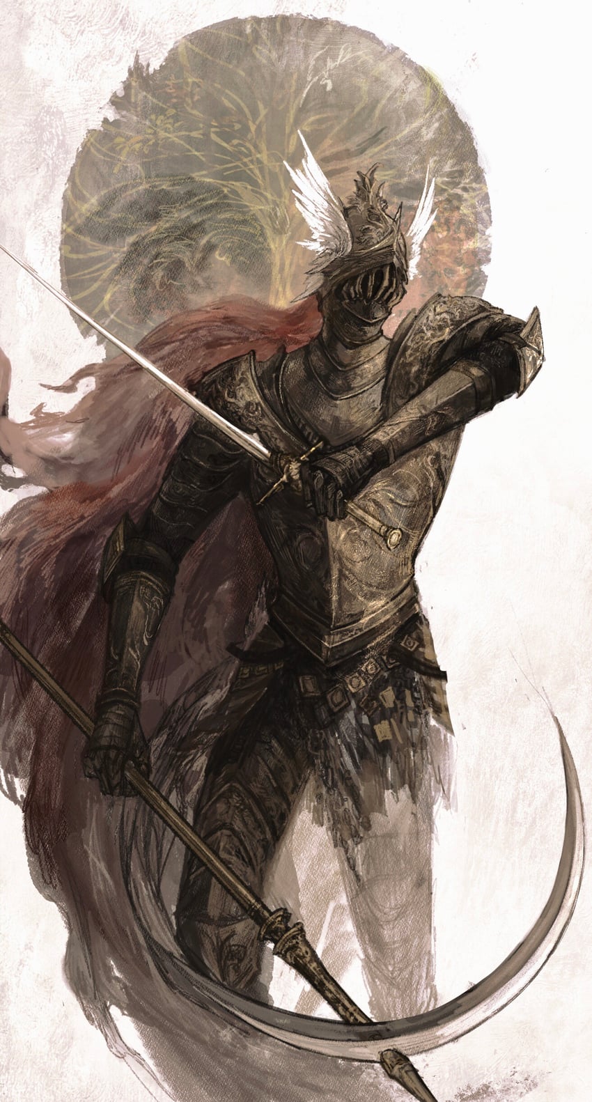 cleanrot knight finlay and cleanrot knight (elden ring) drawn by fu_mian_wang