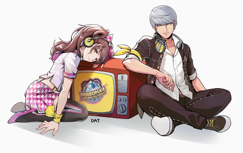narukami yu and kujikawa rise (persona and 3 more) drawn by da-cart