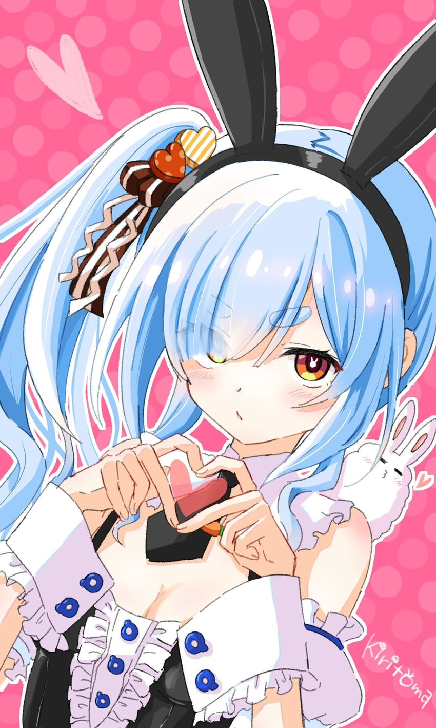 usada pekora and don-chan (hololive) drawn by kiritoma