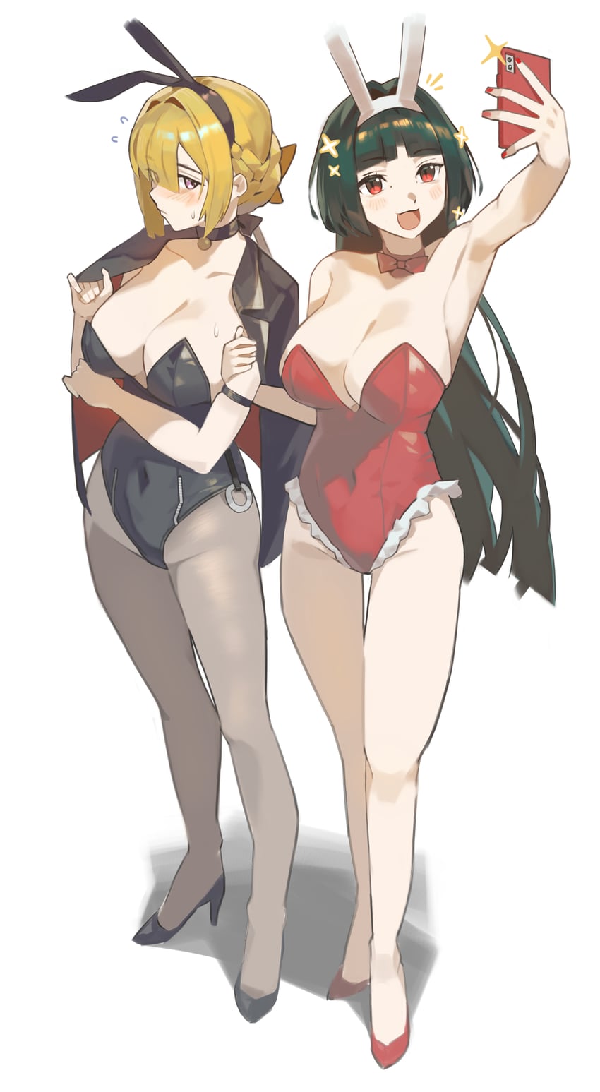 evelyn chevalier and astra yao (zenless zone zero) drawn by esnowg