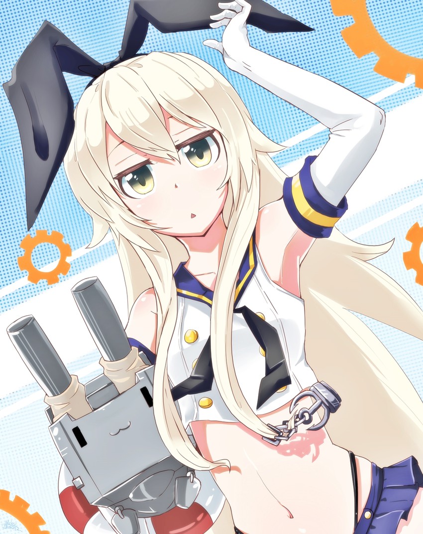shimakaze and rensouhou-chan (kantai collection) drawn by nobu_baka