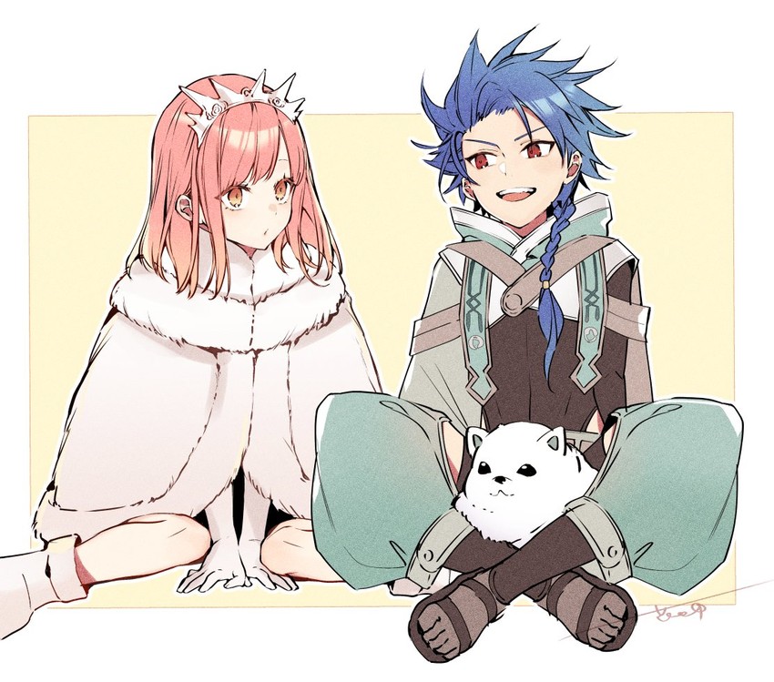 cu chulainn, medb, and setanta (fate and 2 more) drawn by hanagata