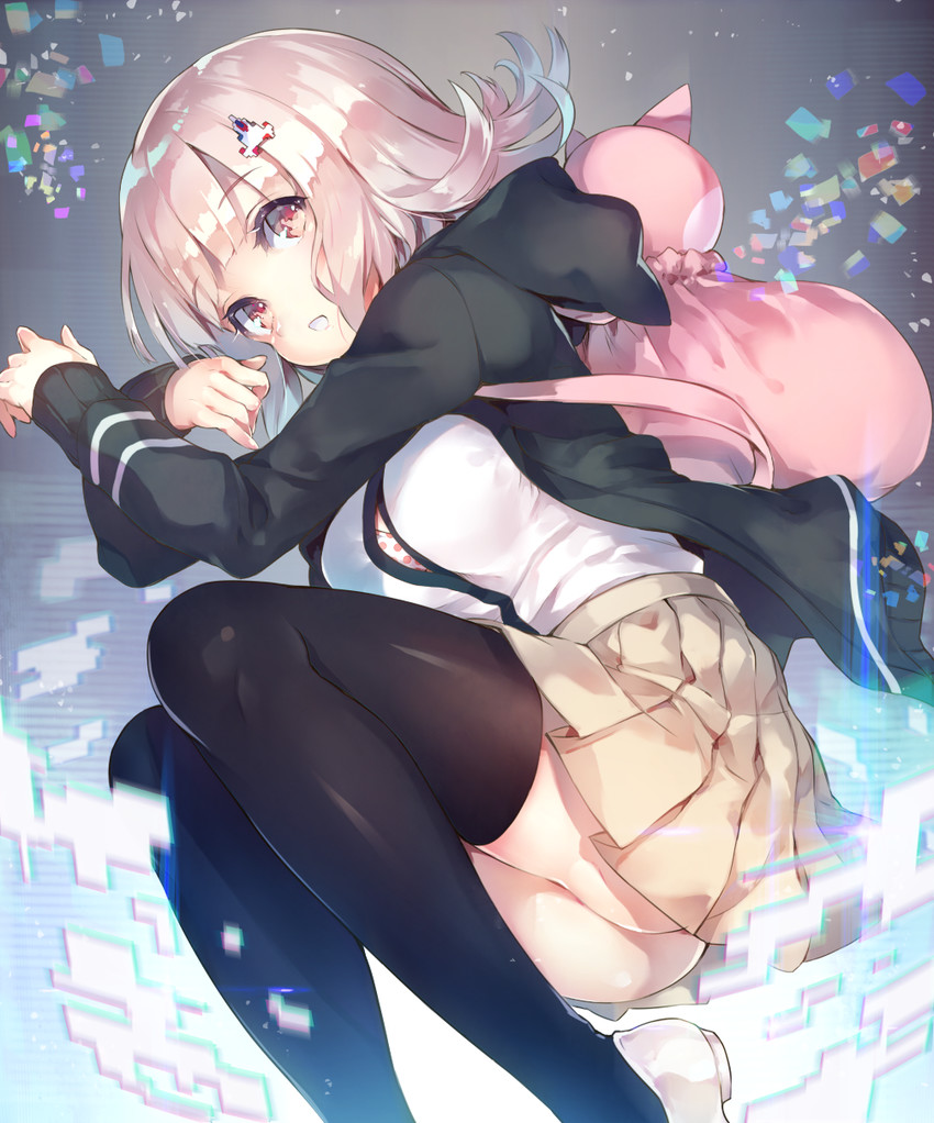 nanami chiaki (danganronpa and 2 more) drawn by deecha