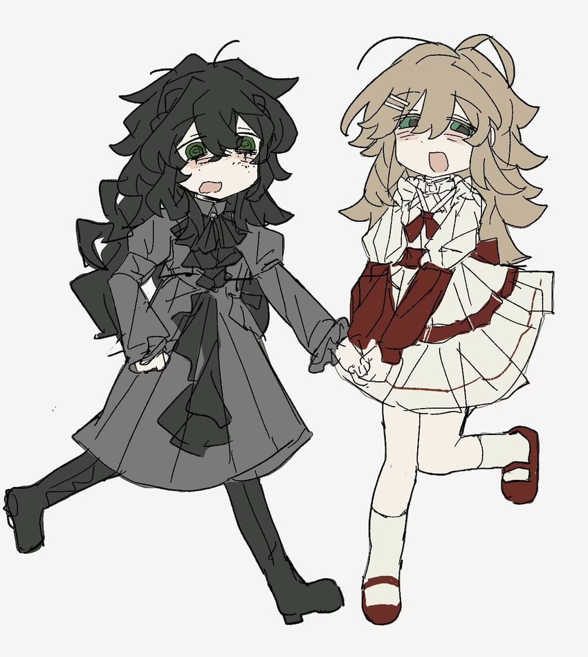 player character and kylar (degrees of lewdity) drawn by jiuxi526