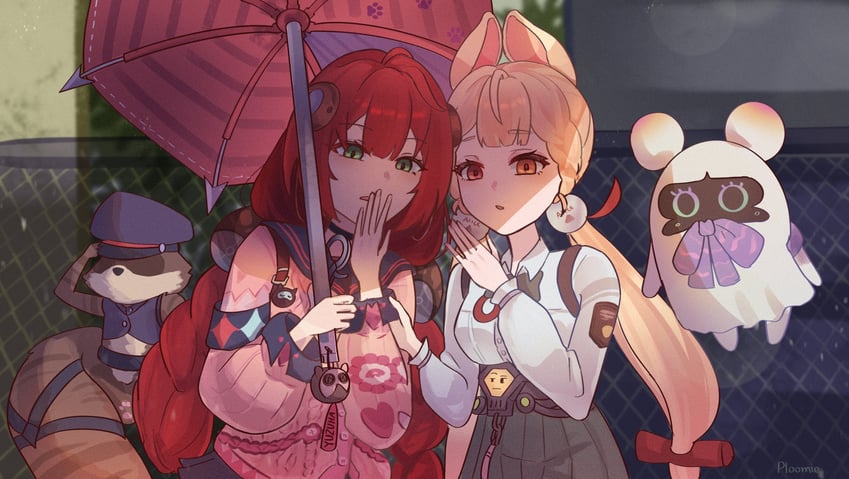 alice thymefield, ukinami yuzuha, kama, and miss esme (zenless zone zero) drawn by ploomie