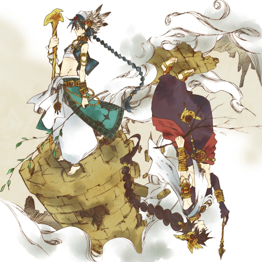 aladdin and judal (magi the labyrinth of magic) drawn by uzune