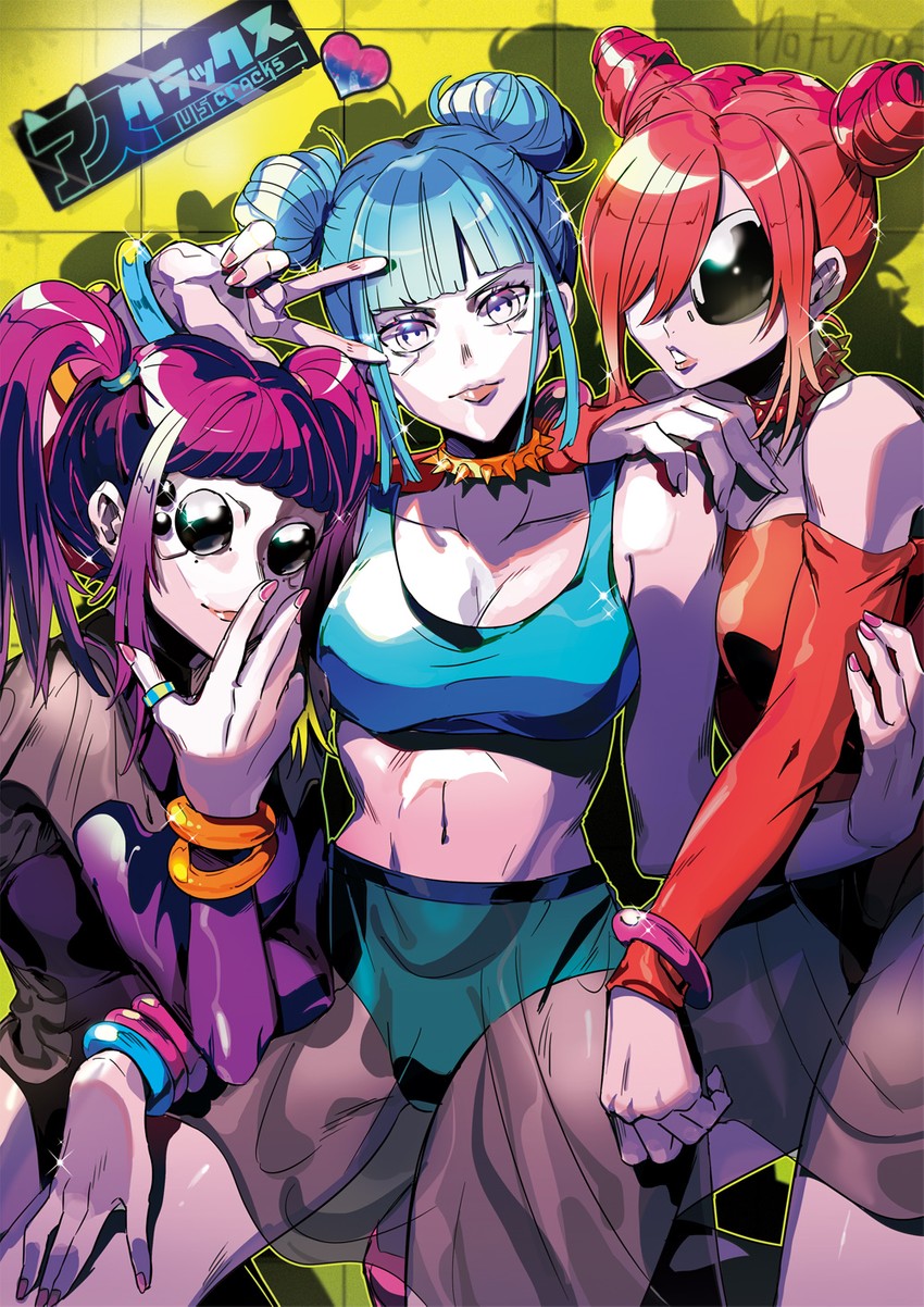 blue moon, red menace, and purple force (cyberpunk and 1 more) drawn by puppeteer7777